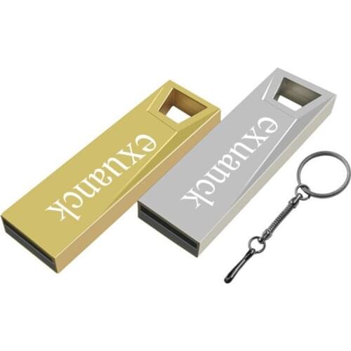 Exuanck Custom Logo Metal USB Flash Disk USB 2.0 32GB 64GB High Speed Mini U Disk Pen Drive 16GB 8GB U Disk Memory Stick