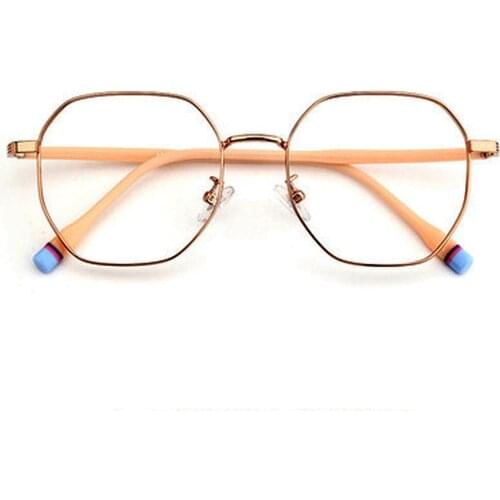 Fashion Retro Large Polygon Fullrim Metal Frame Anti Blu Light Ultralight Reading Glasses Modern Men Women+1.0 +1.5 +2.0 +2.5
