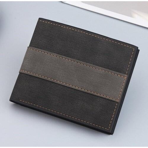 Men Vintage Faux Leather Bifold Multi Card Slots Wallet Coin Purse Cash Holder