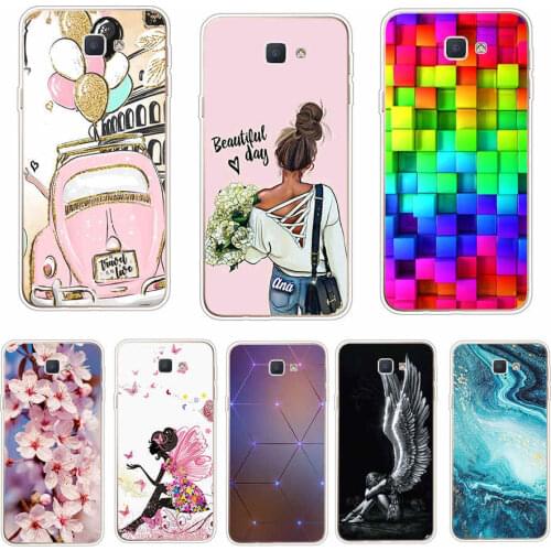 Soft TPU silicone Cases FOR Samsung Galaxy J5 Prime G570F Cover FOR Samsung J5 Prime 2016 Phone Cases flower