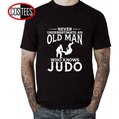 Never Underestimate An Old Man Who Knows Judo T-Shirt Men Male Casual Short Sleeve Round Neck Leisure T shirts Plus size 4XL 5XL