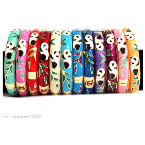 Wholesale10pcs Cute Chinese Handmade Cloisonne Enamel Dolphin Bracelet Bangle>>> women jewerly Free shipping