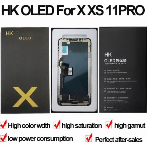 Factory wholesale HK OLED LCD Pantalla LCD Display For iphone X XS OLED Display Touch Screen Digitizer Assembly For iPhone11 Pro