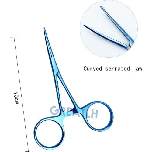 Ophthalmic Haemostatic Forceps Delicate Serrated Tweezer 100mm/125mm Veterinary Ophthalmic Eye Instrument