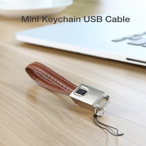 2A Portable Leather Keychain Charging Cable Micro USB Type C Data Sync Quick Charge Wire For iPhone 12 Pro Max Xiaomi 11 Samsung