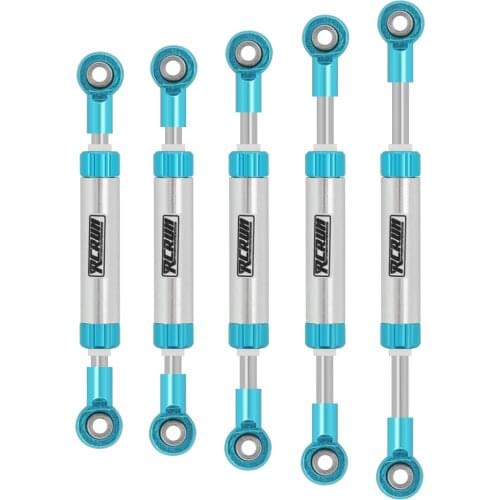 RCRUN Alloy Adjustable Steering Servo Link Rod Panhard Bar 70-96mm for 1/10 RC Crawler Axial SCX10 Traxxas TRX4 D90 Redcat GEN8