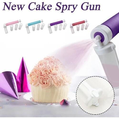 Cake Manual Airbrush Spray Gun Decorating Spraying Coloring Baking Decorating Cupcakes Desserts Kitchen Pastry Tool