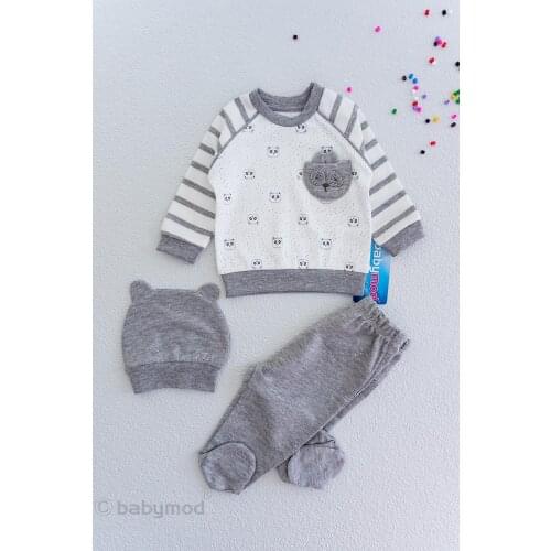 Cute Panda 3-Piece Baby Boy Suit