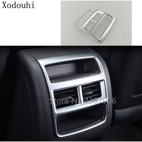 Styling ABS Matte Cover Trim Rear Upside Air Conditioning Outlet Vent Panel Hood 1pcs For Cadillac XT5 2017 2018 2019 2020 2021