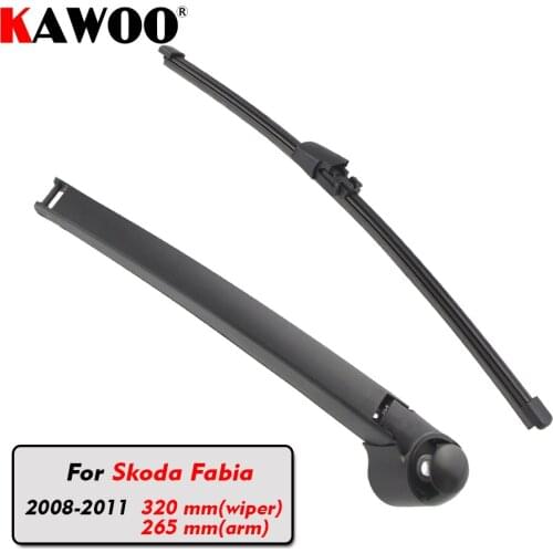 KAWOO Car Rear Wiper Blade Blades Back Window Wipers Arm For Skoda Fabia Hatchback (2008-2011) 320mm Auto Windscreen Blade