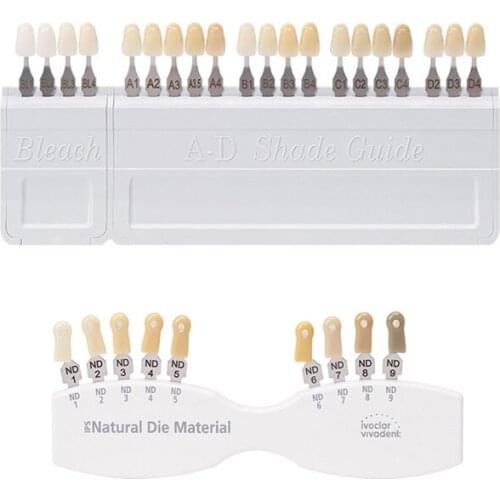 Dental Teeth Whiting 20 / 9 Color Porcelain Denture tooth Material Dental Model teeth color shade guide