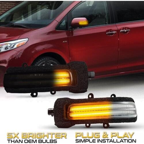 LED Side Mirror Dynamic Turn Signal Light Sequential For Toyota RAV4 Highlander 4Runner Sienna Fortuner Rush Sienta Previa SW4