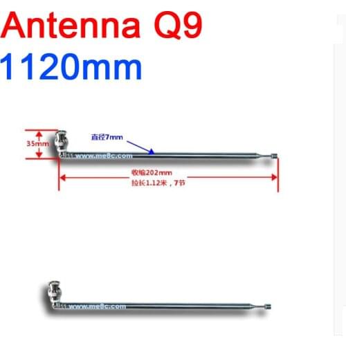 DYKB 1120mm Telescopic Antenna Q9 BNC Connector Portable FM Radio Scanner VHF UHF FM receiver fm Transmitter antenna