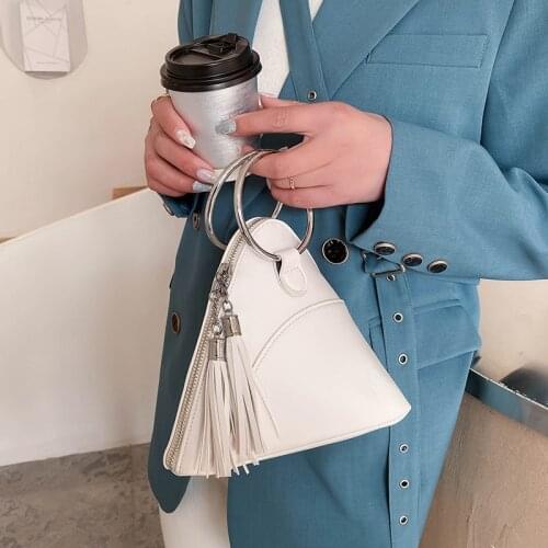 Tassel Triangle Bag 2021 Mini Brands Luxury Leather Handbags High Quality Crossbody Bags For Women Shoulder Bag Bolsa Feminina