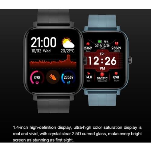 Full Touch Screen Smart Watch T22 Heart Rate Monitor IP67 Waterproof weather Fitness Tracker Smart Bracelet Men