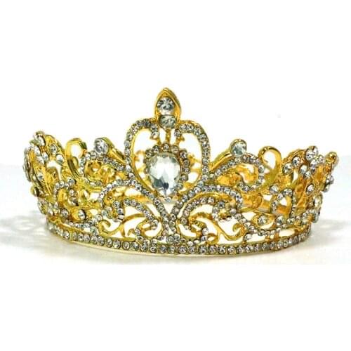 2018 Women Princess Crown Headband Crystal Rhinestone Tiara And Crowns Hair Band Jewelry Silver Bridal Hair Accessories LXH
