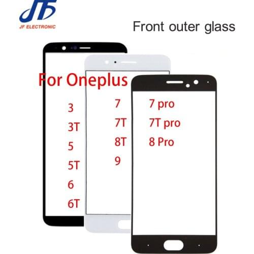 10pcs/lot Replacement LCD Front Touch Screen Outer Glass Lens For One plus 5 & 5T parts