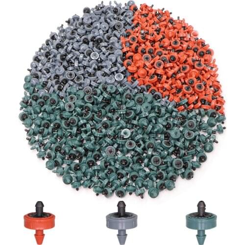 20PCS 2L 4L 8L Pressure Compensating Emitter Dripper Self-cleaning Drip Irrigation Water Regulator 4/7 Pipe Hose w Puncher