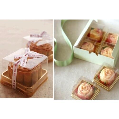 50g 63-80g 100g moon cake trays packaging boxes plastic bottom transparent cover 95-100 sets