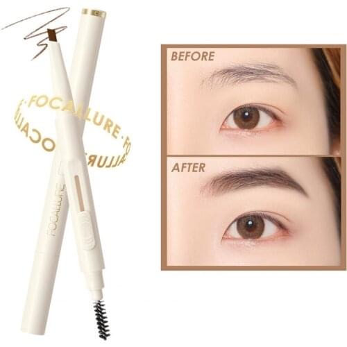 5g Waterproof Eyebrow Pencil Long Lasting Cosmetic Sliding Eyebrow Pen With Brush Ultra Fine Triangle Eyebrow Pencil