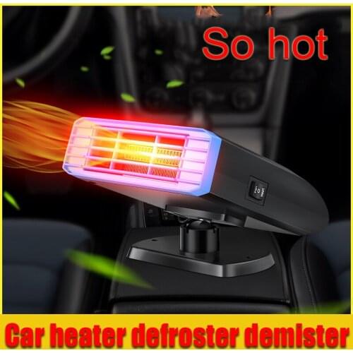 Car Heater Electric Heater Heating Cooling Fan 12V 150W Portable Dryer Windshield Demister Defroster Auto Electric Heater