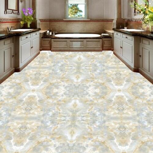 Free shipping lobby bedroom flooring 3d custom thickened wallpaper living room mural European marble pattern 3D floor