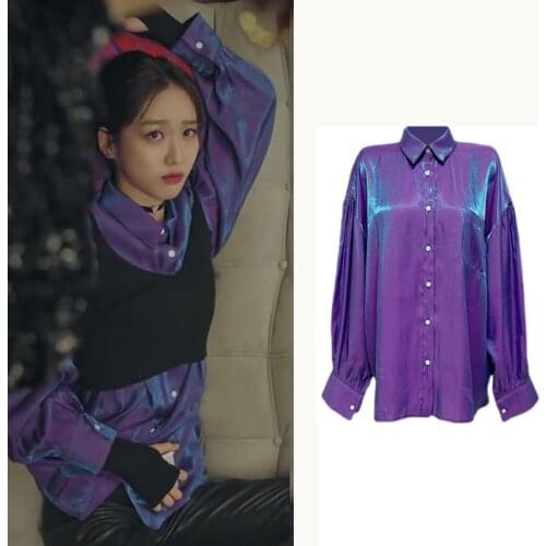 Blouses Women 2021Korean Drama TV Star Moon Ga Young Womens Tops And Blouses Long Sleeve Womens Shirts blusas mujer de moda