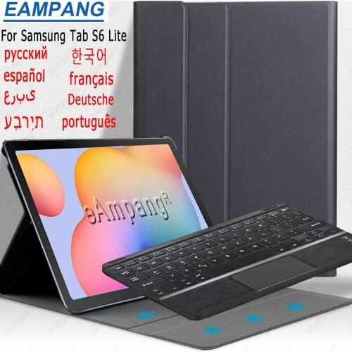 Touchpad Keyboard Case for Samsung Galaxy Tab S6 Lite 10.4 2020 P610 P615 Russian Spanish Arabic Hebrew Korean Turkish Keyboard
