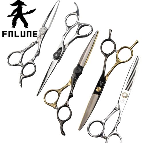 Fnlune 6.0 Professional Hairdressing Scissors Salon Barber Accessories Haircut Machine Thinning Shear HairdresserS Scissors