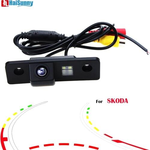 HaiSunny Intelligent Dynamic Trajectory Night Vision Rear View Reversing Backup Camera For SKODA ROOMSTER OCTAVIA TOUR FABI