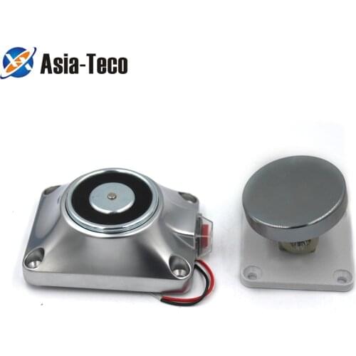 12/24V 60kg/120Lbs Holding Force Magnetic Wall Mount Door Stopper Power To Lock Electromagnetic For interior doors