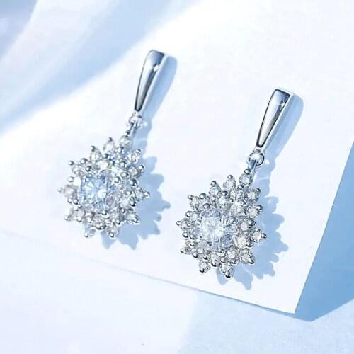 CAOSHI Delicate Female Drop Earrings Elegant Women Wedding Ceremony Accessories with Dazzling Zirconia Exquisite Design Jewelry