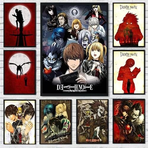 Japanese Anime Death Note Poster Wall Decoration Canvas Painting Mural for Teen Room Home Decoration Accessories Cuadros