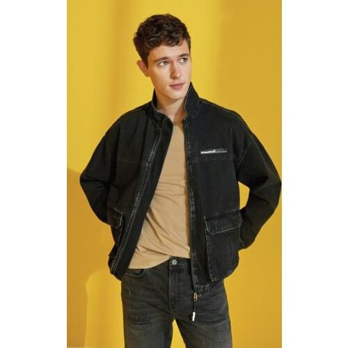 Casual Fit Mens Jean Jacket 100% Cotton Comfortable Fit Mens Casual Wear Street Style