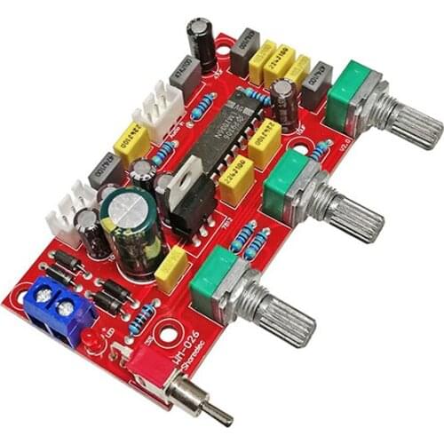 KYYSLB AC12-18V DC16-25V LM1036 Preamp Board Tone Board HIFI Fever Level No Low Noise Power Amplifier Preamp Board