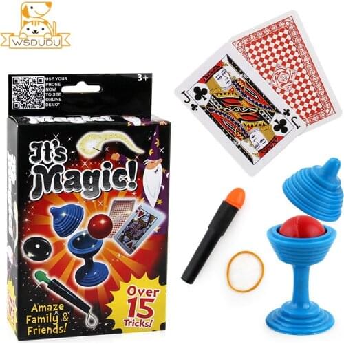 Puzzle Children Magic Set Tricks Toys Junior Simple Props Fun Family Party Classic Novelty Gifts Amazing Magician Kits Beginners