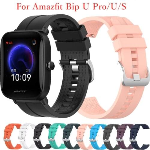 20mm Band For Huimi Amazfit Bip U Pro Silicone Wrist Strap For Amazfit Bip S/U/Bip Lite global Bracelet Watchband correa ремешок