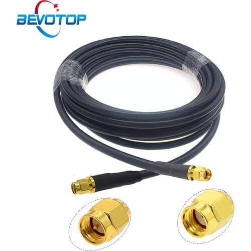 RP-SMA Male to SMA Male Plug RF Adapter 5D-FB Cable 50Ohm 5DFB Pigtail Low Loss RF Extension Cord Jumper 15CM 50CM 1M 5M 10M 20M
