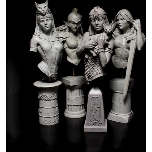 Self-assembled New Unassembled 1/10 ancient woman warrior BUST (WITH BASE ) Resin Figure Unpainted Model Kit