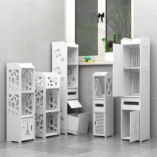 Toilet Storage Cabinet Bathroom Floor Type Toilet Triangle Toilet Shelf Toilet Side Cabinet Slit Narrow Waterproof