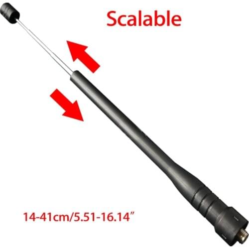 The High-gain Telescopic Antenna Compatible with BF-888S 777S666S UV5R Stretch Growth Portable Gain Scalable Rod
