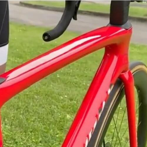 High quality carbon road bicycle SL7 frameset internal cable routing threaded BB flat-mount disc 700C carbon road bike frame