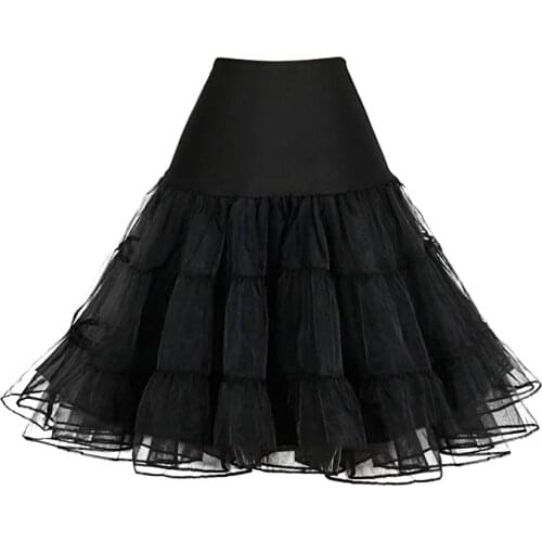 Womens Petticoats Crinoline Tutu Skirt 50s Vintage Rockabilly Puffy Underskirt