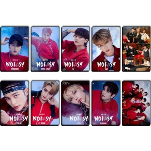10Pcs/Set Kpop Stray Kids New Album NOEASY Crystal Card Stickers For Fans Collection Gift