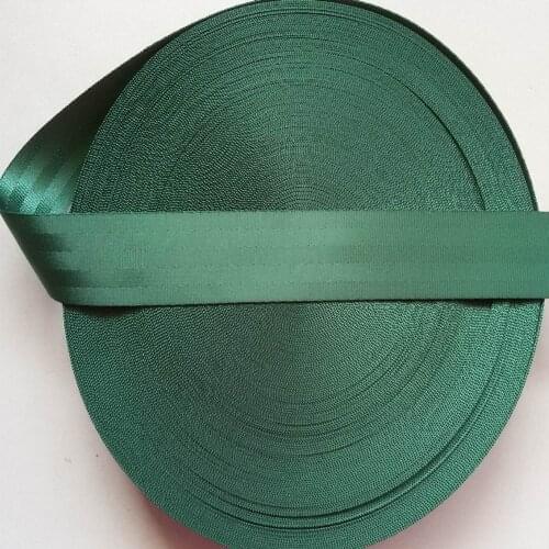 100 meters Roll Seat Belt Webbing Safety Strap green Color 4.8cm Wide 5 Bars