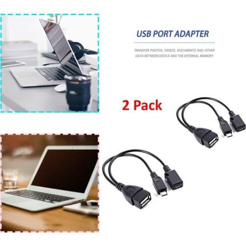 2 PCS Usb Port Terminal Adapter Otg Cable For Fire Tv 3 Or 2nd Gen Fire Stick