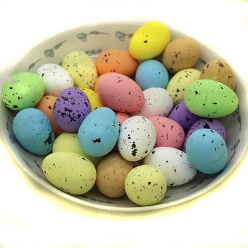 30x Foam Speckled Mixed Easter Eggs Simulation Easter Egg Hunt Game Party