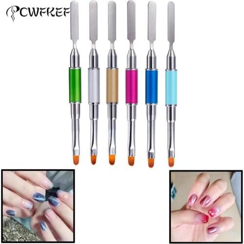 Nail Art Acrylic Powder Liquid Carving Poly UV Gel Extension Builder Flower Painting Brush Pen Spatula Manicure Tools