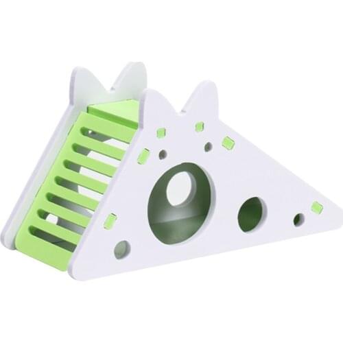 Wooden Hamster House with Stair Pet Home Hide Out Exercise Toys for Squirrels Gerbils Hamsters Golden Bears Small Pets