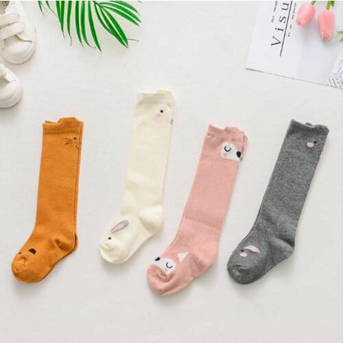Kids Stockings Fox Pattern Children Leg warmers Babies Cotton Socks for Boys and Girls Unisex Socks Knee High Legwarm